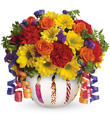 Teleflora's Brilliant Birthday Blooms from Swindler and Sons Florists in Wilmington, OH